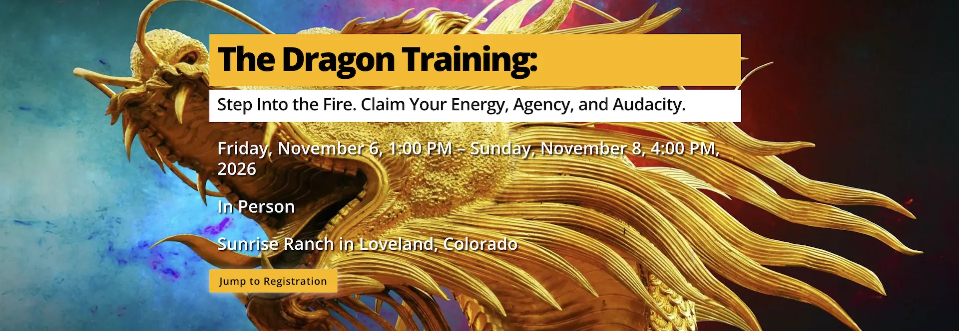 Banner of Dragon Training Step Into Fire In Person November 2026